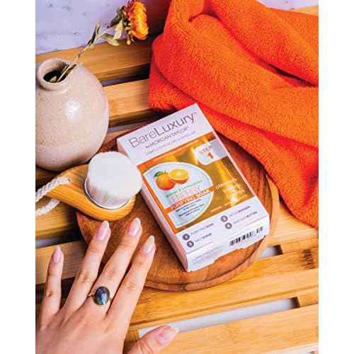 Morgan Taylor BareLuxury 4-Step Complete Pedicure & Manicure Packs - Complete Nail Care Kit with Soak, Masque, Scrub & Massage Butter, Professional Spa-Quality Treatments (Energy Orange & Lemongrass)