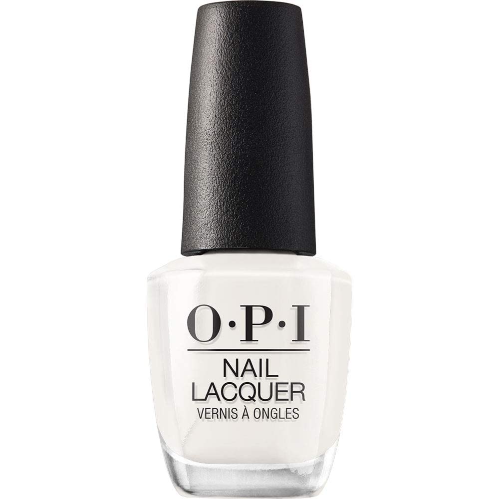 OPI Funny Bunny White Nail Polish Bundle with Top Coat – High Gloss Shine, 0.5 fl oz Each