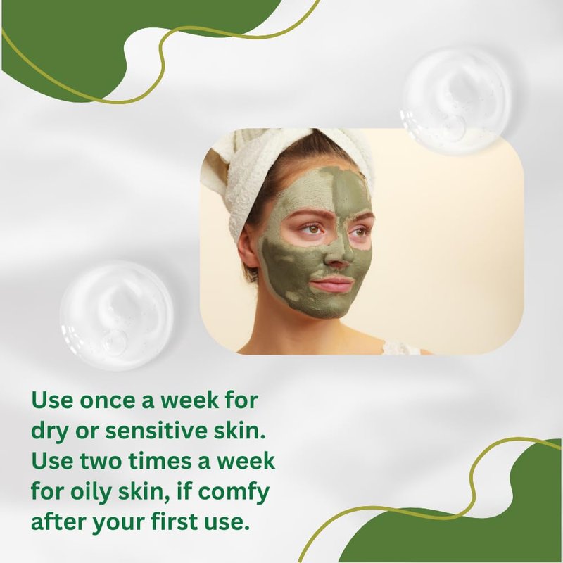 Aloe Vera Clay Mask for Face - Moisturizing Deep Pore Cleanser with Vitamin C | Eczema, Oily & Dry Skin Care