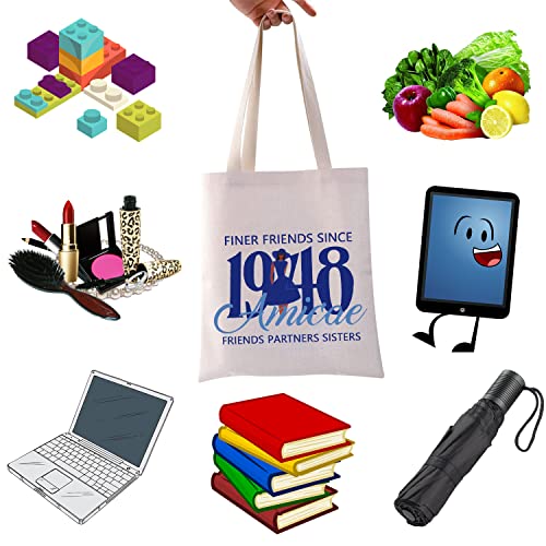 WCGXKO Sorority Inspired Gift Sorority Sisters Tote Bag For Women (Finer 48 tote)