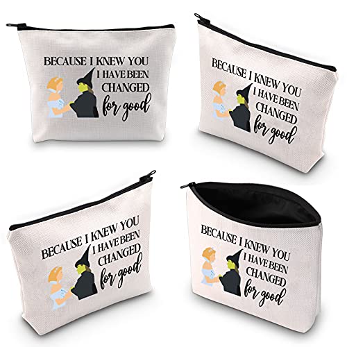 WCGXKO Musical Lover Gift for Best Friend Because I Knew You I Have Been Changed For Good Make Up Bag (Changed For Good)