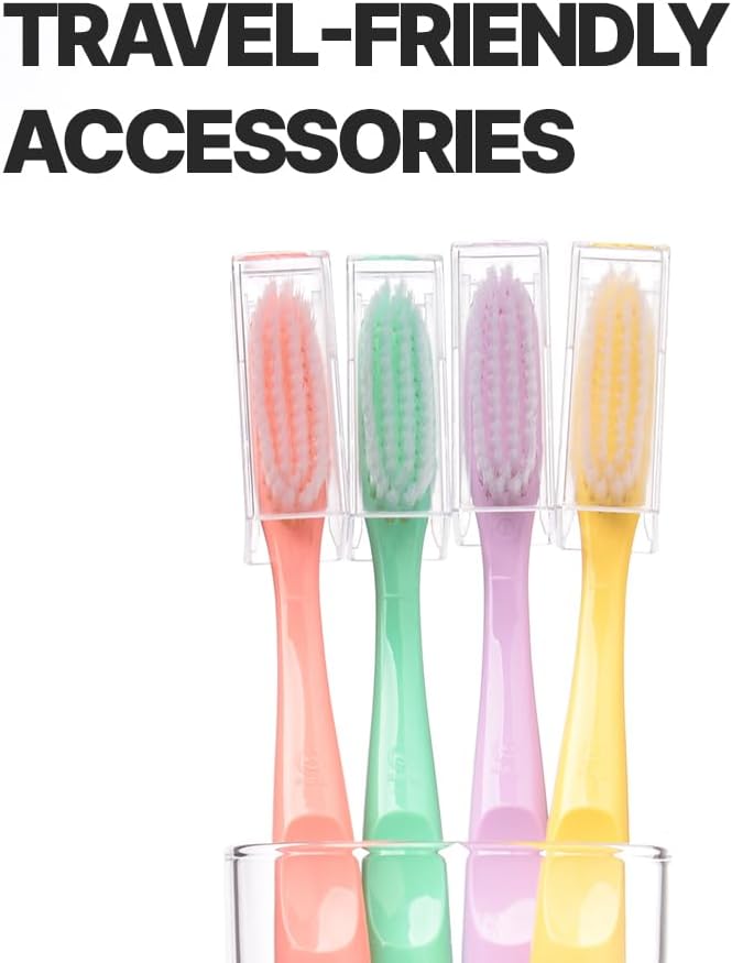 Mini Basic Toothbrush | 1.4 Inch Head with 3,200 Bristles for Deep Cleaning & Gum Care | Premium Oral Care (10 Pack)