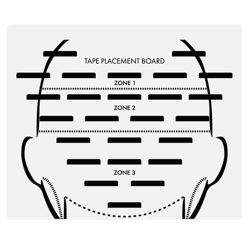 GlamorDove Tape in Placement Board Hair Extensions Hanger Carrier Hair Display Holder Rack with Clips Hairpin Hair Styling Hairdressing for Tape In Hair Extensions Hair Beauty Salon