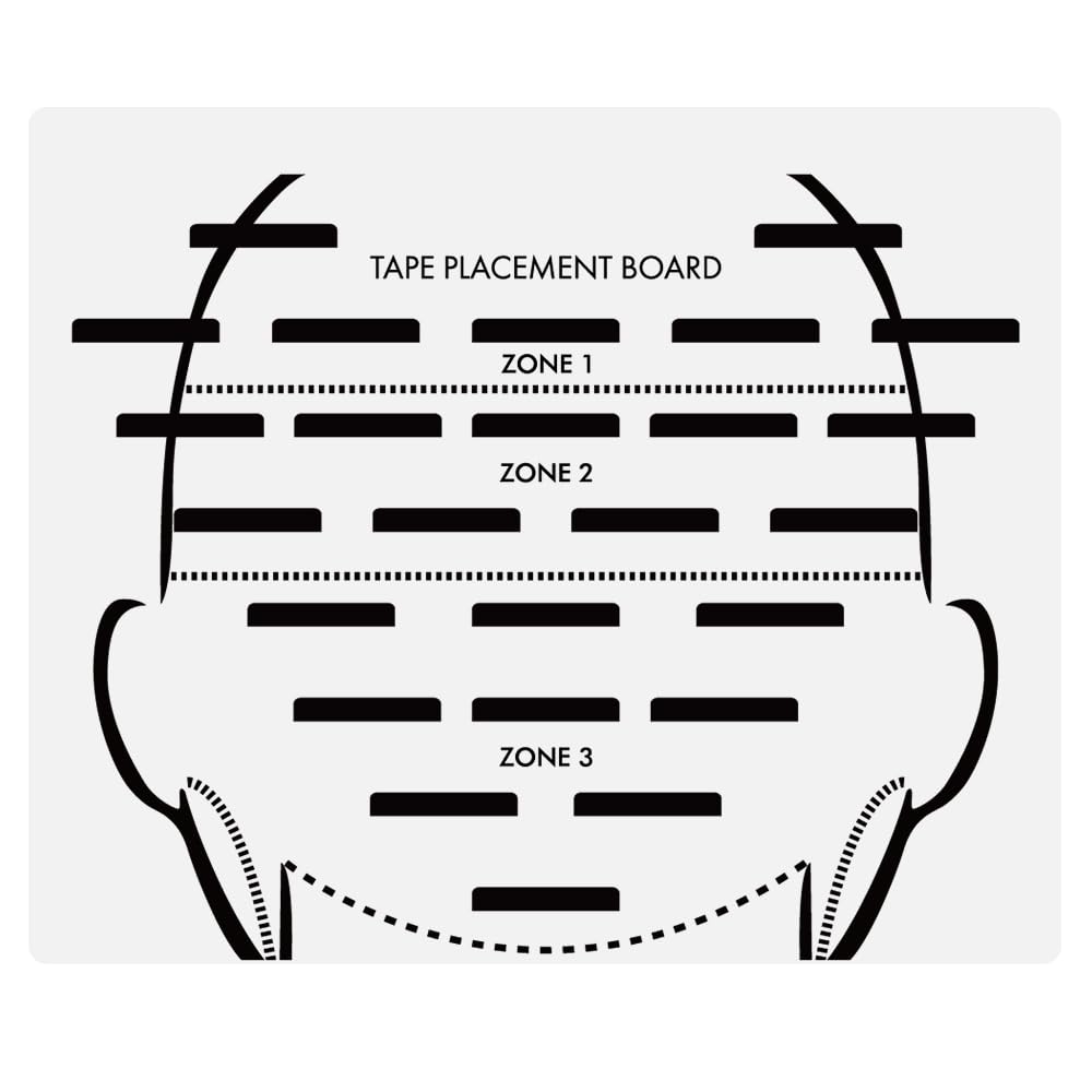GlamorDove Tape in Placement Board Hair Extensions Hanger Carrier Hair Display Holder Rack with Clips Hairpin Hair Styling Hairdressing for Tape In Hair Extensions Hair Beauty Salon
