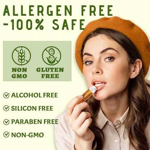 64 Pack Lip Balm, 12 Flavored Organic Natural Lip Balm Bulk Set with Coconut Oil, Moisturizing Lip Balms for Dry Cracked Lips,Bulk Lip Balms Hydrating for Gifts Party Favors(4.2g/0.15oz)