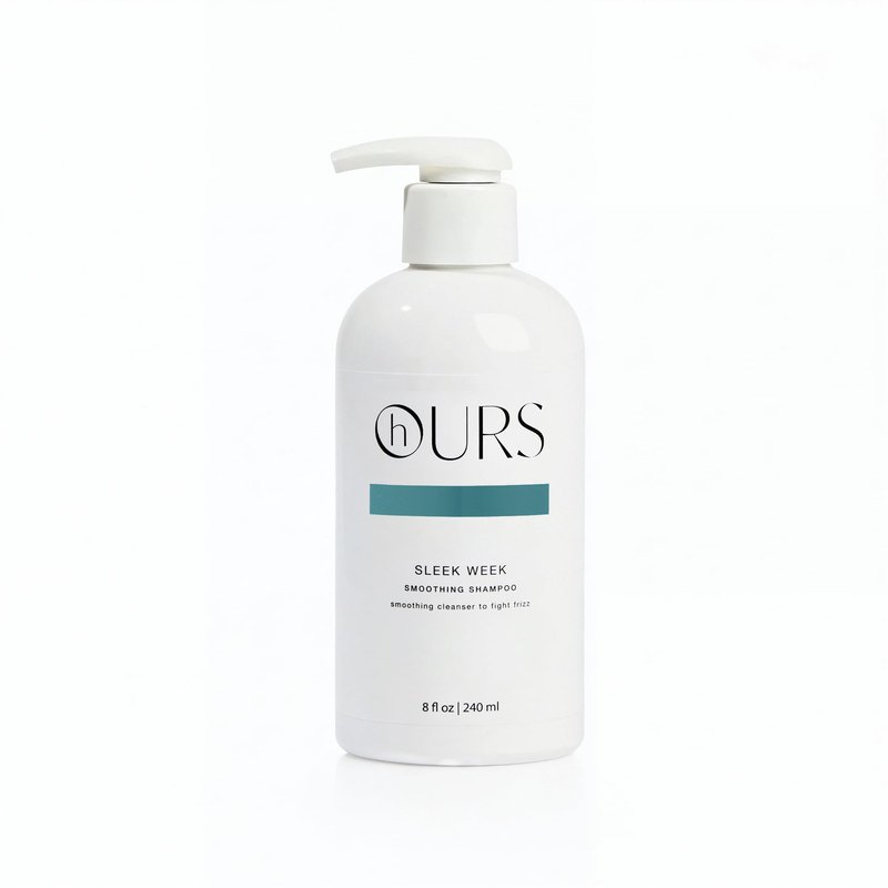 hOURS Sleek Week Smoothing Shampoo for Dry, Dull, & Frizzy Hair - Sulfate-Free Cleanser with Pea Protein, Arginine & Coconut Oil - Smooths, Strengthens & Adds Shine - Color Safe Formula– 8 oz