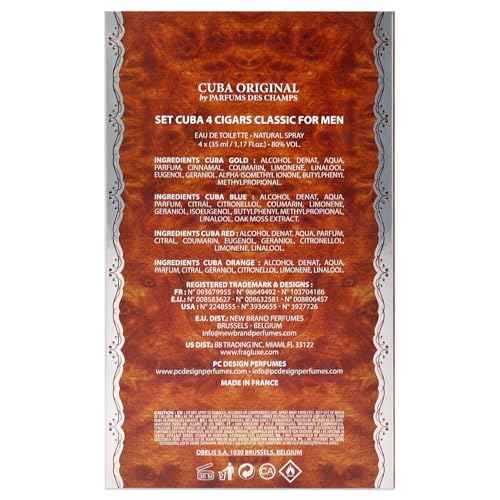 Cuba By Cuba for Men Gift Set, 4 Count