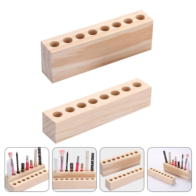 Zerodeko Desktop Cosmetics Rack Multi-Grid Lipstick Organizer and Eyebrow Pencil Storage Stand Compact Durable Makeup Display for Beauty Accessories