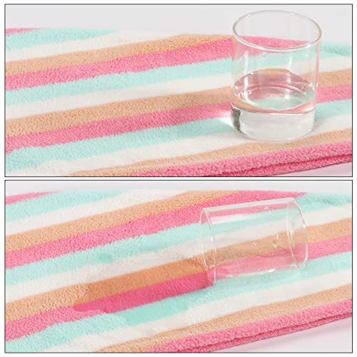 AuroTrends Microfiber Hair Towel 2Pack, Hair Towel Wrap for Women/Kids- Super Absorbent Soft Microfiber Towel for Hair, Hair Drying Towels for Long/Thick/Fine/Curly Hair (Set of 2, Rainbow)