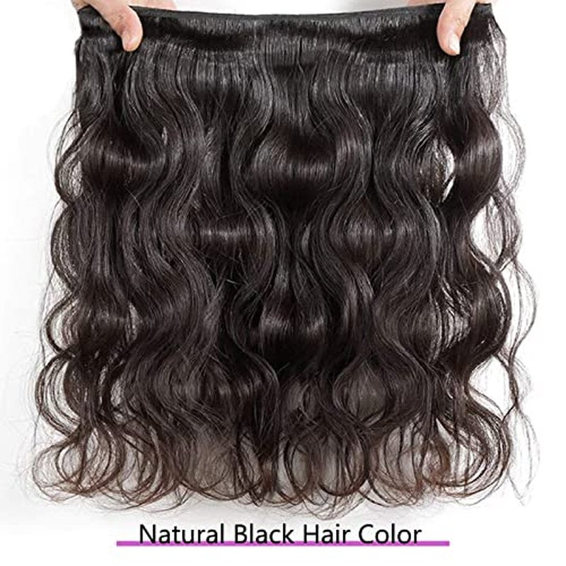 Body Wave Bundles 10A 1 Bundles Human Hair 100% Unprocessed Brazilian Virgin Raw Hair Bundles Extensions Double Weft Curly Weave Bundles Human Hair Natural Color Deals Full And Thick 26 Inch