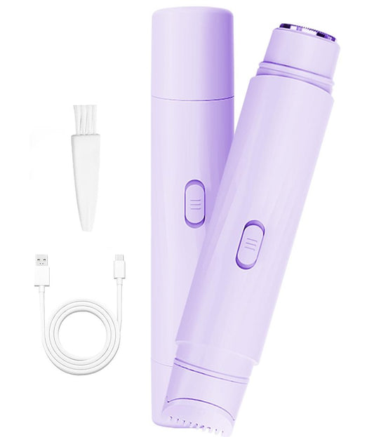 New Electric Bikini Trimmers for Women, Travel Razors, Glowhave Double Headed Shaver, Body Hair Trimmer, Rechargeable Painless Professional Shaver, Suitable for Underarms, Legs, Arms,Face (Pink)
