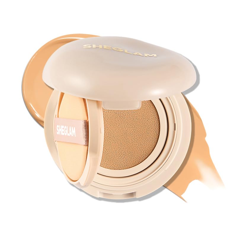 Lock & Go Long-Lasting Cushion Foundation - Soft Matte Waterproof Makeup | Flawless Base in Nude