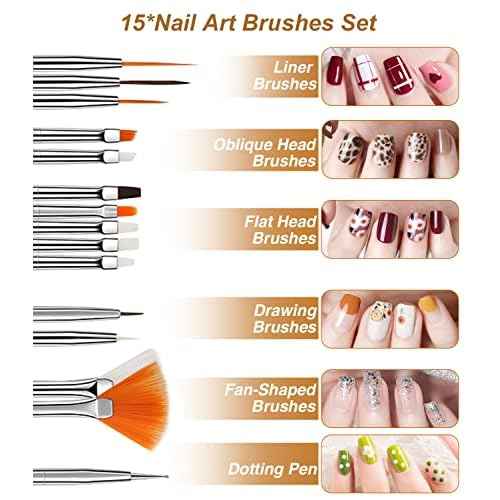 Major Dijit Acrylic Nail Kit with Nail Lamp, 0.35 oz White Clear Pink Black and More 12 Colors Acrylic Powder and Liquid Kit, Electric Nail Drill, Glitter, Nail Art Brushes,Nail Kit for Beginners