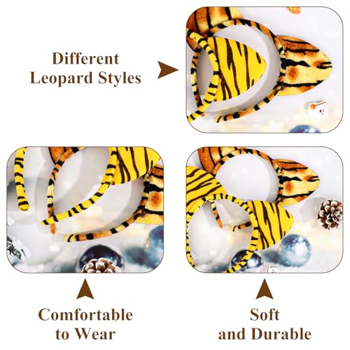 YARIEW 12 Pcs Cat Ears Headbands Animal Ears and Horns Headband Plush Horns Cosplay Costume Halloween Christmas