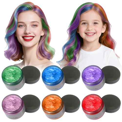 Hair Color Kit For Kids, Stocking Suffer for Teen Girls, Natural Washable Hair Dye Temp Hair Color Cream for DIY Hairstyle on Birthday, Party, Crazy Hair Day,Easter Stocking Suffer