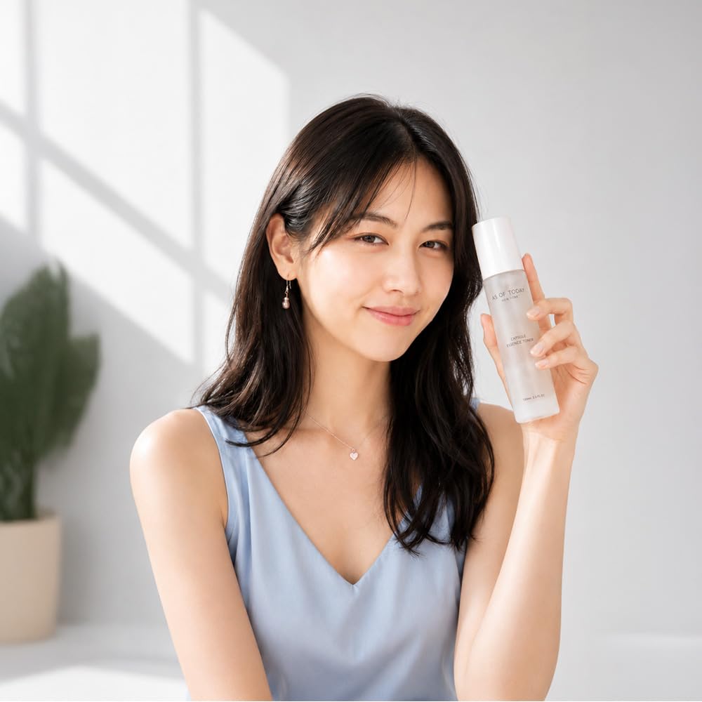 AS OF TODAY Capsule Essence Toner | Hydration, Soothing, Skin Barrier & Even Tone | With Niacinamide, Jojoba Oil Capsules, Scutellaria & D-Panthenol | Clean Beauty
