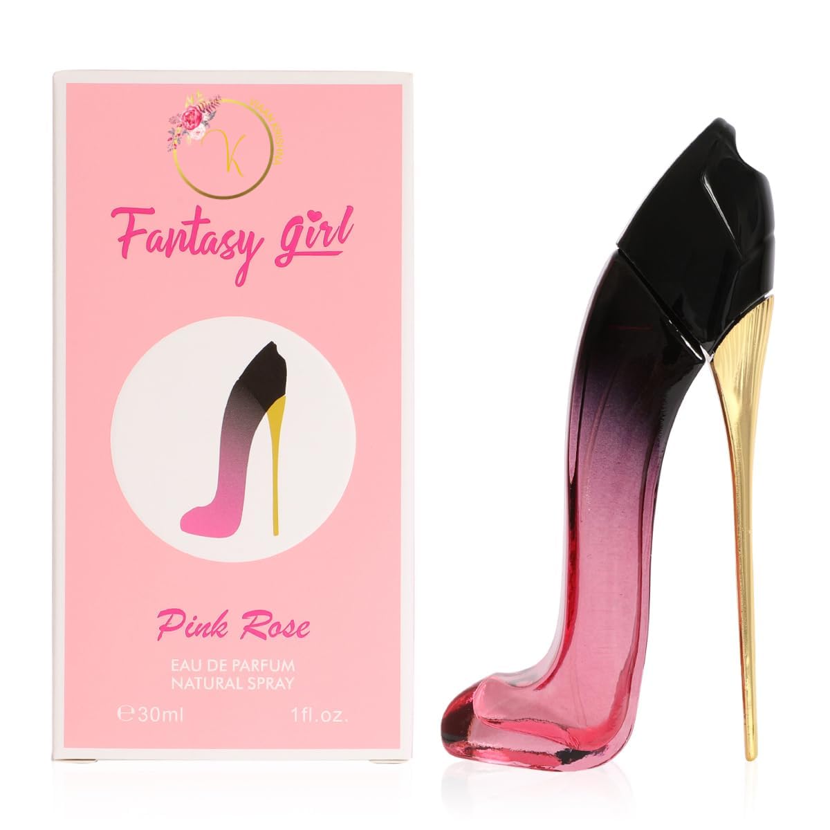 Viaan Krishna Fantasy Girl Mini High Heel 4-Piece Perfume Set for Women – Desire, Pink Rose, Blush & Ambition – 30ml (1 fl.oz.) Each – Luxury Novelty Heel Bottle Perfume Gift Scent