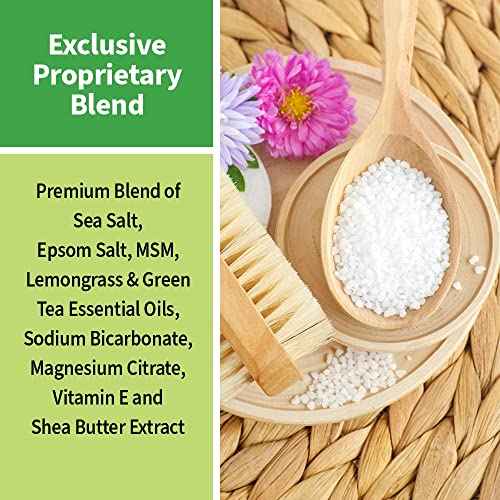 ForPro Professional Collection Green Tea & Lemongrass Foot Soak with Sea & Epsom Salt for Toenail Athletes, Stubborn Odor Scent, Softens Calluses & Soothes Sore Tired Feet - 48 Ounces (3 1-lb Packs)