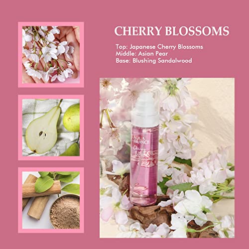 Body Spray for Women, Fragrance Mist Gift Set, Pack of 3, Each 3.4 Fl Oz, Total 10.2 Fl Oz, Cherry Blossoms, Stars, Night