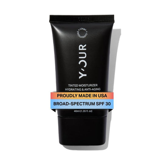 Y'OUR Tinted Moisturizer SPF 30: Anti-Aging Face Sunscreen & Hydrating BB Cream. Sheer Buildable Color Correcting Coverage. Dewy, Oil-Free for Mature, Dry & Oily Skin, 1.35 oz (Light)