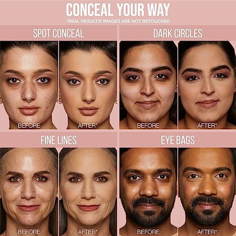 HUDA BEAUTY #FauxFilter Luminous Matte Buildable Coverage Crease Proof Concealer Nougat 2.5 Golden