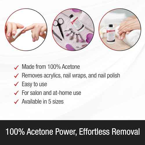 Supernail Pure Acetone Polish Remover, 8 oz (Pack of 6)
