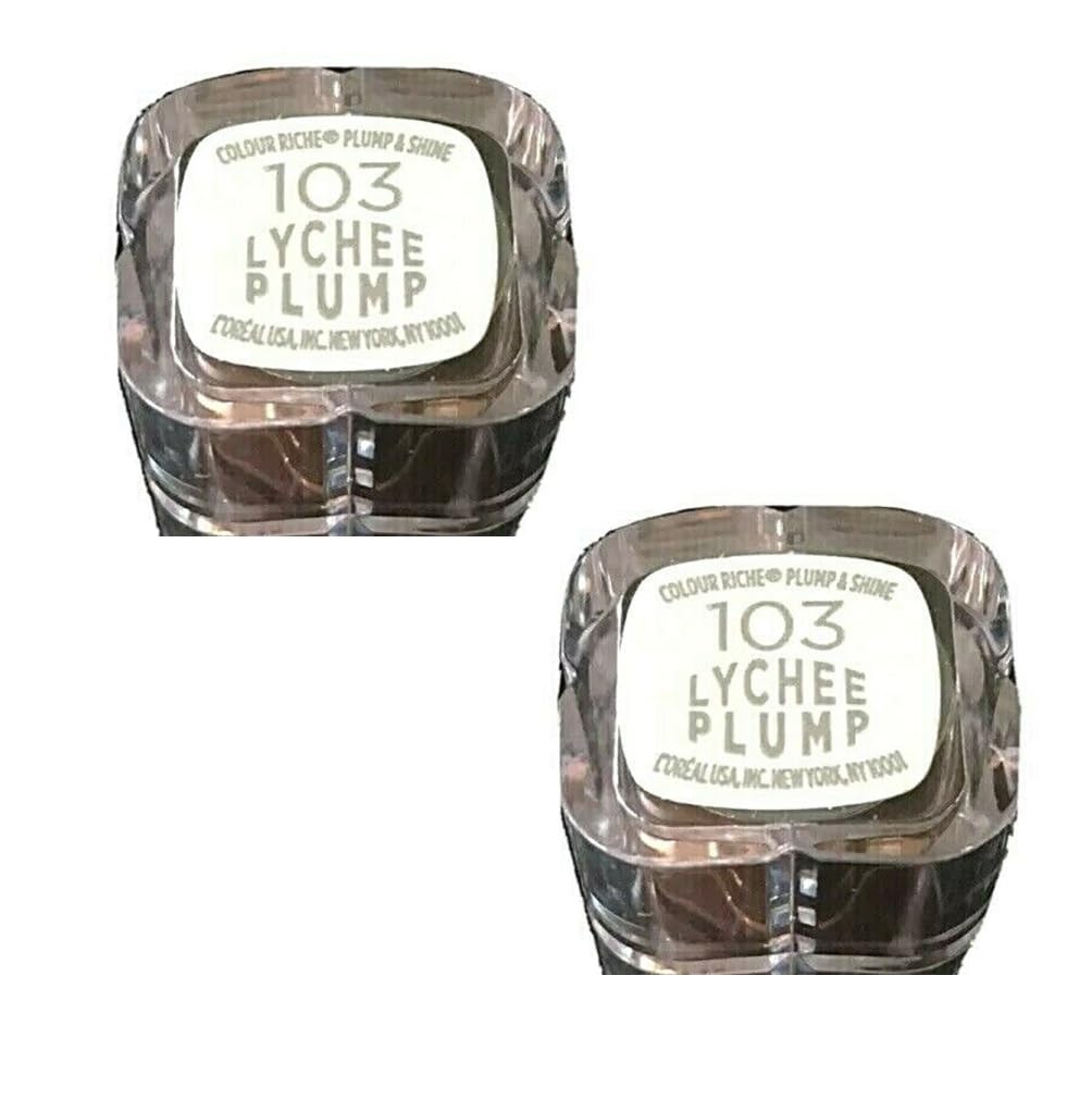 L'Oreal Paris Colour Riche Lipstick - Plump & Shine in Lychee Plump 103 | Pack of 2