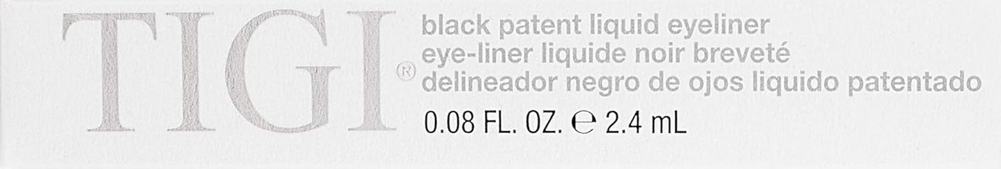TIGI Cosmetics Black Patent Liquid Eyeliner - Long-Lasting, Smudge-Proof Formula | 0.08 Fl Oz