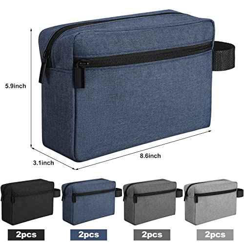 Sanwuta 8 Pcs Travel Toiletry Bag for Men Waterproof Grooming Bag Portable Cosmetic Storage Makeup Pouch Organizer with Large Capacity Groomsmen Gifts for Wedding Day