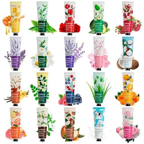20 Pack Hand Cream Bulk for Dry Cracked Hands, Stocking Stuffers, Bridesmaid Gifts,Thank You Gifts,Christmas Gifts for Women,Natural Plant Fragrance Mini Hand Lotion Travel Size