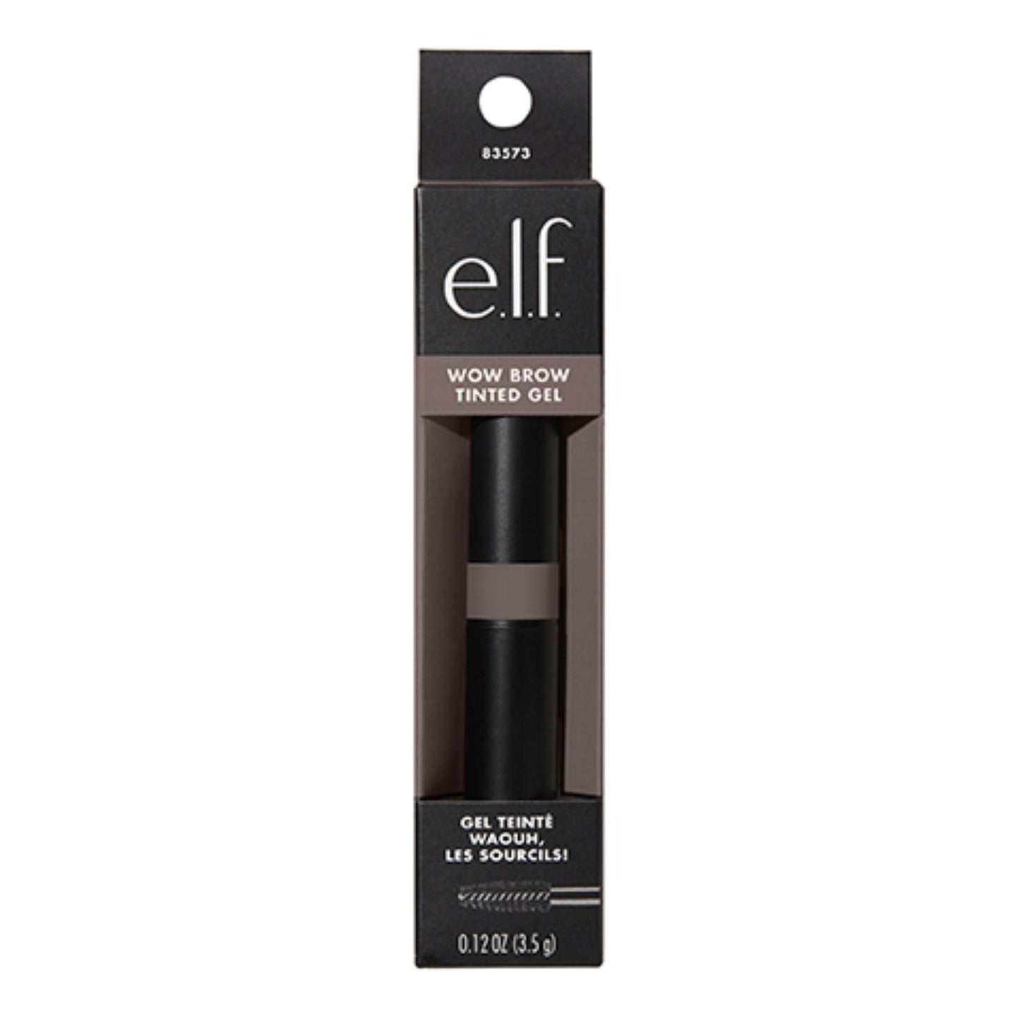 e.l.f. Wow Brow Gel, Volumizing, Buildable, Wax-Gel Hybrid, Creates Full, Voluminous-Looking Brows, Locks Brow Hairs In Place, Neutral Brown