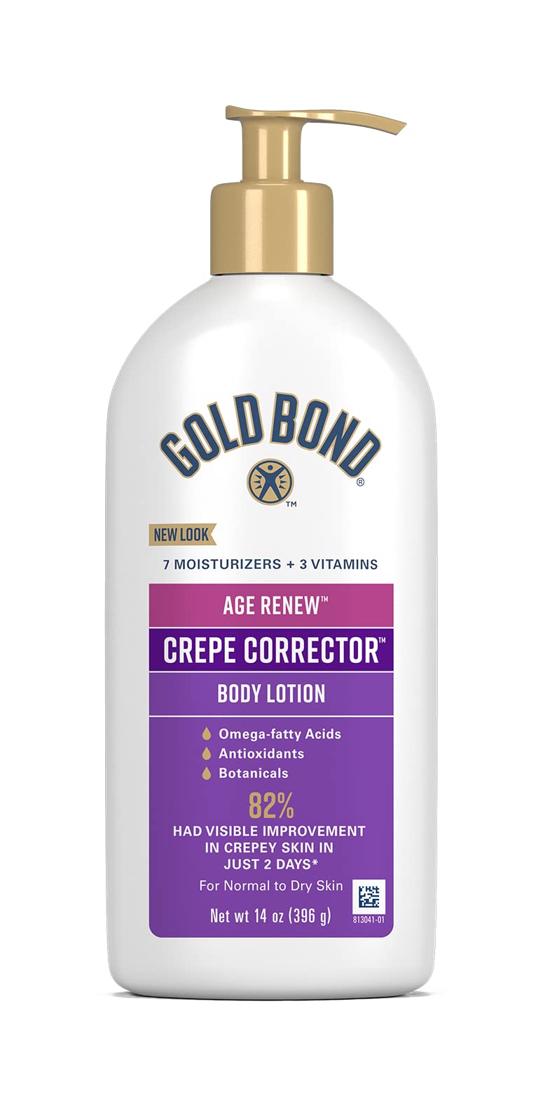 Gold Bond Age Renew Crepe Corrector Body Lotion, Replenishing & Smoothing Formula, 8 oz. & Age Renew Crepe Corrector Body Lotion, Replenishing & Smoothing Formula, 14 oz.