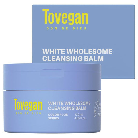 TOVEGAN White Wholesome Cleansing Balm｜Waterproof Makeup Remover｜Sebum Control & Blackhead Care｜Pore Purifying Massage Formula 4.05 fl.oz