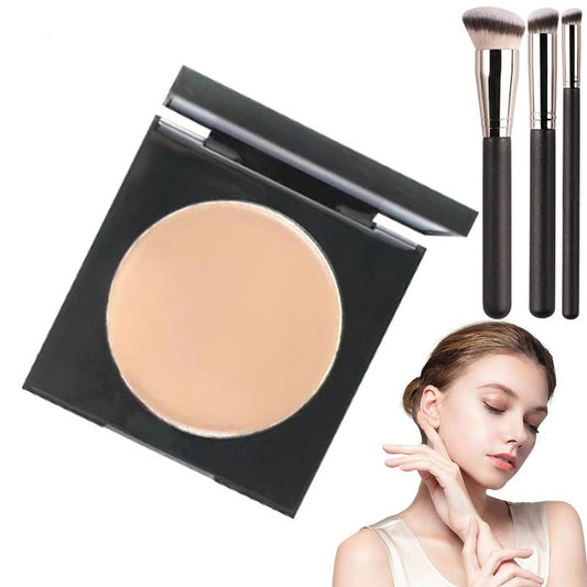 Colored CC Undereye Corrector, Eye Concealer Undereye Color Corrector for Dark Circles, Clay Neutralizing Makeup Under Eye Hydrating Concealer with Brush (Light-Medium & 3 Brushes, Small)