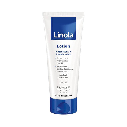 Linola Lotion - Body Lotion with Essential Linoleic Acids - for the Daily Care of Dry & Stressed Skin - Protects & Regenerates Dry Skin - Made in Germany - Vegan - 500 ml (16.9 Fl Oz)