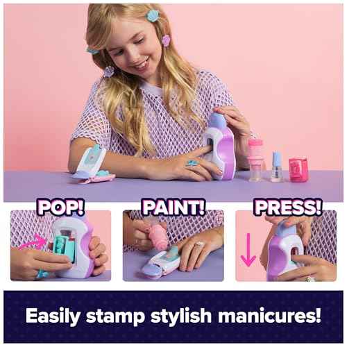 Cool Maker, GO Glam Nail Kit Refill, Unicorn & Mermaid Designs, Style 80 Nails (Packaging May Vary), Arts and Crafts Kids Toys for Ages 7 and up