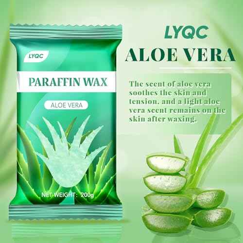 Paraffin Wax Refill, 10 packs of Paraffin Bath Wax for Hands and Feet for relief of stiff muscles and arthritic pain - deeply moisturises and protects the skin of the hands and feet (Aloe vera)