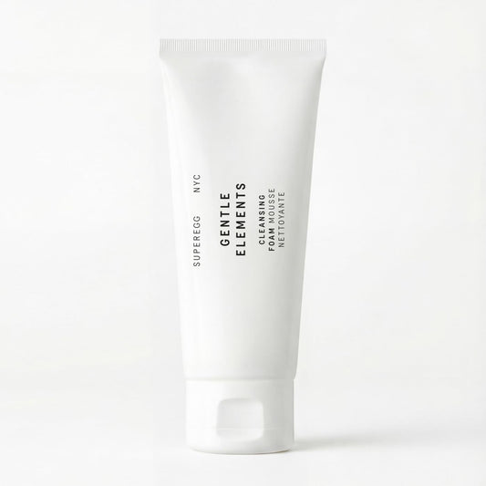 SUPEREGG Gentle Elements Cleansing Foam: For a youthful, smooth complexion. Foaming cream cleanser with Vitamin C, AHA. 100 ML / 3.4 FL OZ