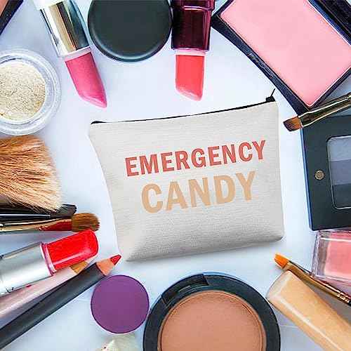 BDPWSS Emergency Candy Makeup Bag Candy Lover Gift Emergency Food Bag For Women Girls Sister Friends Graduation Gift (Emergency Candy)