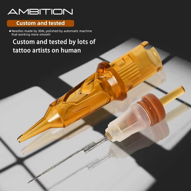 Ambition Glory Tattoo Cartridges 9RL Bugpin Needles - 0.3mm Round Liner for Rotary Machines | 50 Pack
