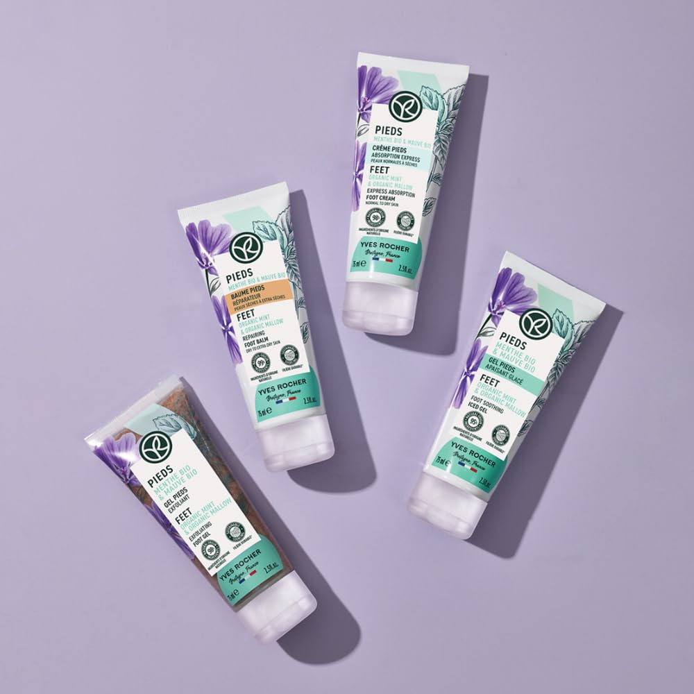 Yves Rocher Cooling Gel for Leg Fatigue Relief - Organic Mint, 75 ml | 2.5 fl. oz.