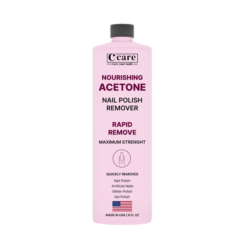 Nourishing Acetone Nail Polish Remover | Professional Quality | Rapidly Removes Natural, Natural, Gel, Acrylic, and Glitter Nails | 16 Fl oz