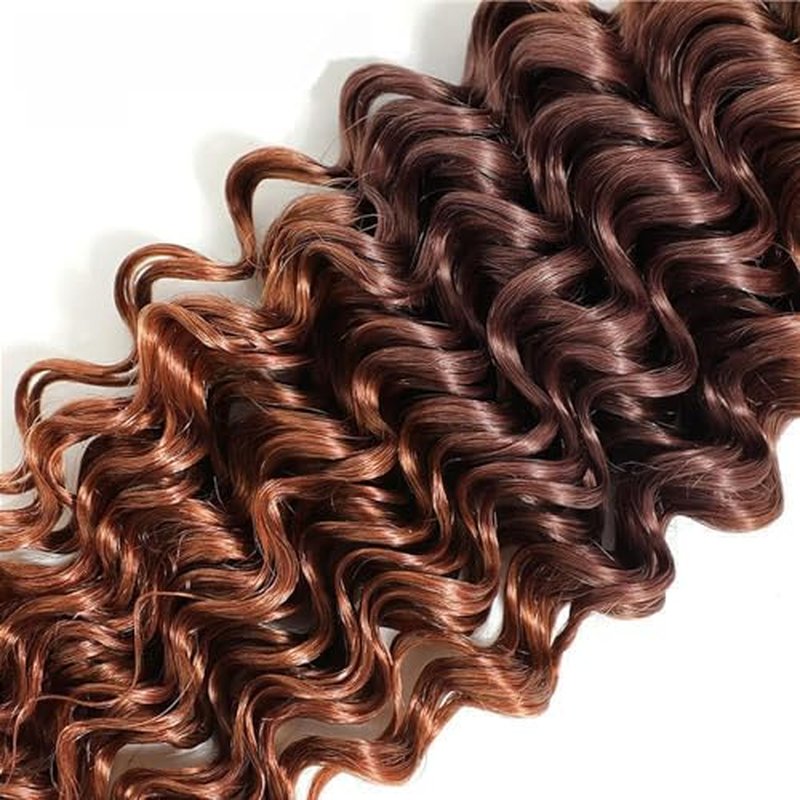 T1B430 Ombre Brown Bundles Human Hair 16 18 20 Inch Deep Wave Human Hair Bundles Ombre Bundle T1B/4/30 Brown Bundle Unprocessed Brazilian Virgin Hair for Black Women