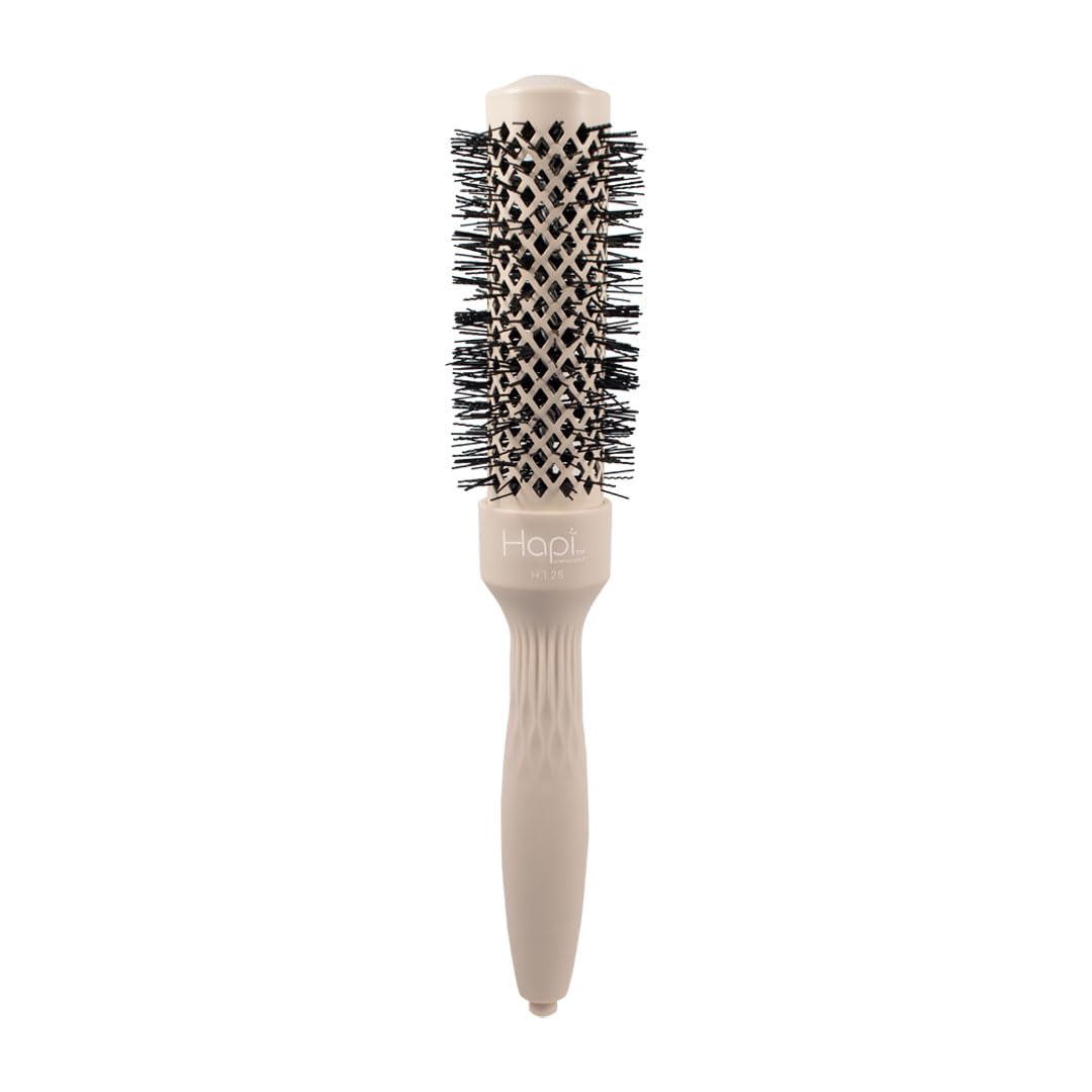 Cricket Hapi High Heat Harmony Thermal Brush, 1.25", Beige