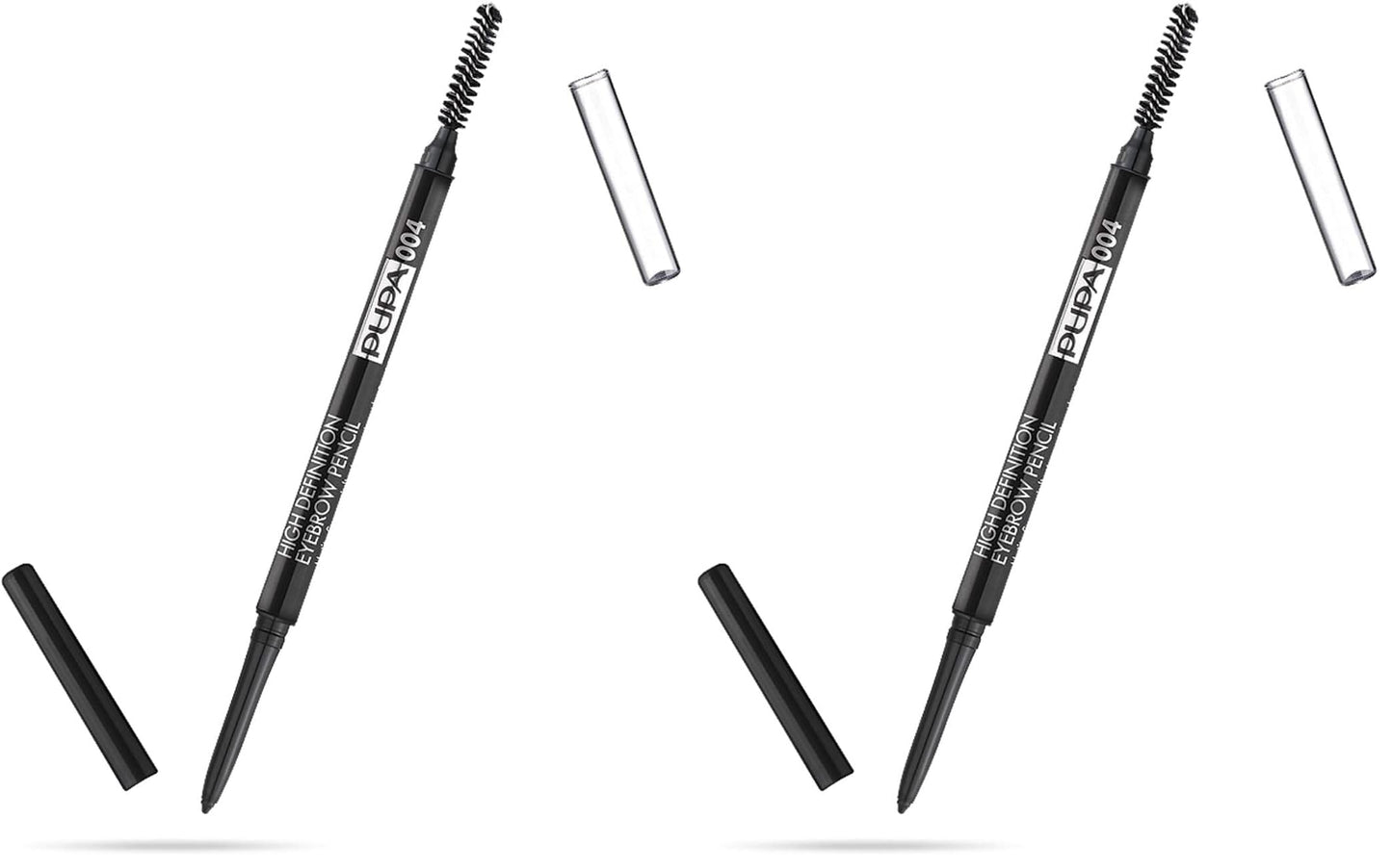 Pupa Milano High Definition Eyebrow Pencil - Easily Shape And Define Flawless Eyebrows - Fill And Volumize For Beautiful Thick Brows - Sculpt Arches With Smooth Precision - 004 Extra Dark - 0.003 Oz