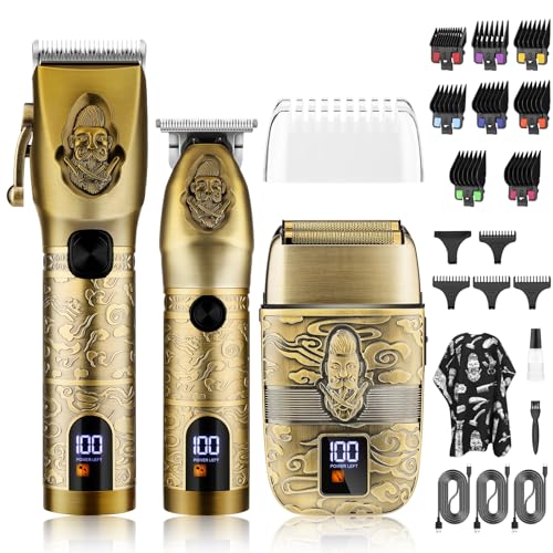 Lanumi Professional Hair Clipper Trimmer Set for Men Electric Shaver Razor Cordless Hair Cutting Barber Clippers Beard Trimmer Men¡¯s Grooming Kit Gifts for him