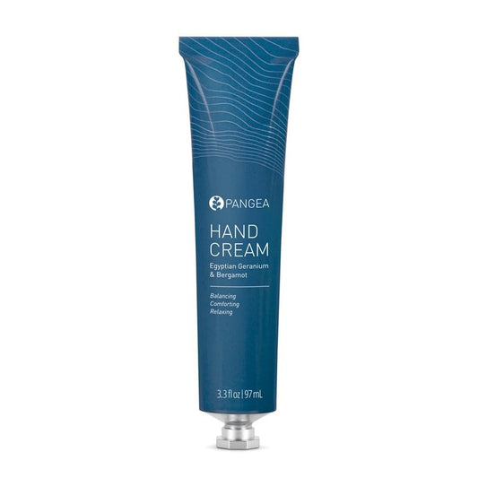 Pangea Organics - Natural Egyptian Geranium + Bergamot Hand Cream | Vegan, Non-Toxic, Fast-Absorbing & Hydrating | Clean Beauty in Sustainable Aluminum Tube (3.3 oz | 97 ml)