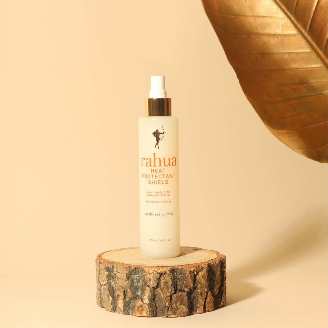 Rahua Heat Protectant Shield – Silicone-Free Styling Primer & Thermal Spray – With Amazonian Rahua Oil, Shea Butter & Hibiscus – Natural Gloss & Shine for All Hair Types – 6.5 fl oz