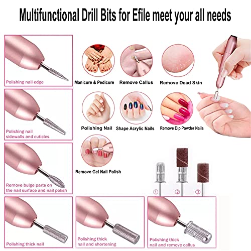 Upgrad 116 PCS Portable Electric Nail Drill Polish File Kit with 120W UV LED Nail Lamp Gel Manicure Dryer Lamp,Acrylic Nails Gel Polishing Shape Tools Supplies Set,Manicure Pedicure Nail Files DIY