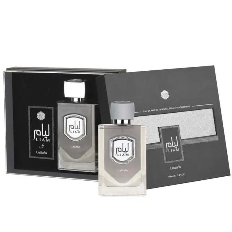 Lattafa Liam Grey Eau de Parfum Spray for Unisex - 3.4 Ounce | Long-Lasting Fragrance